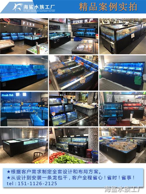 岳阳海鲜池定做厂家三米水产鱼缸设计图选海鲨水族工厂