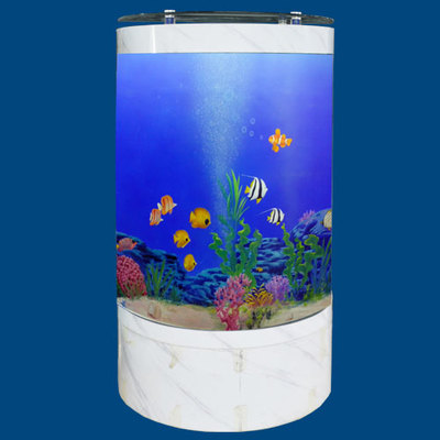 衡水博轩水族用品 实木3D立体透雕鱼缸生产厂家批发价格与产品图片